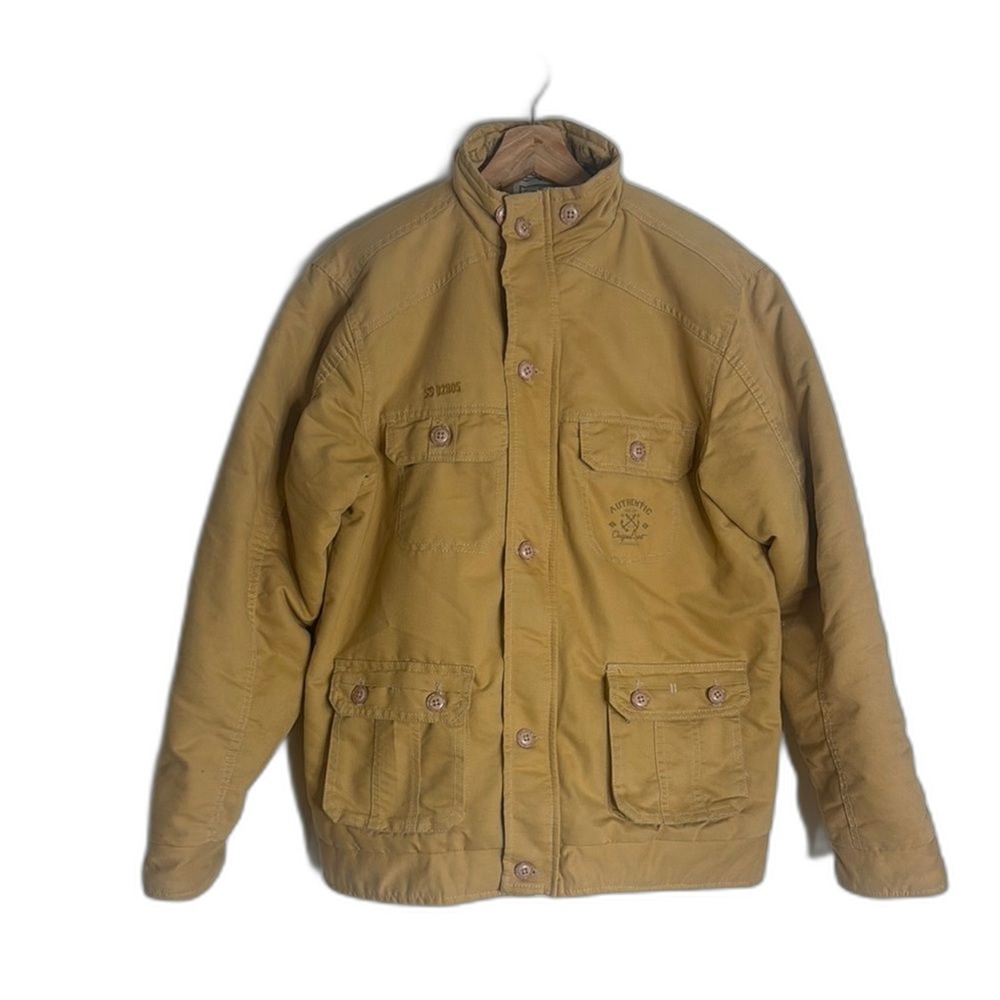 Skie Studio Men's Nautical Heritage Workwear Jacket Tan Large